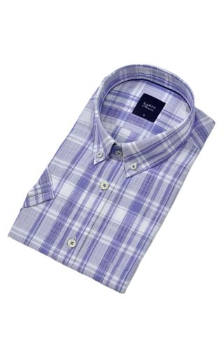 Erkek Klasik Ekose Kısa Kol Gömlek 9458 BGL-ST04579