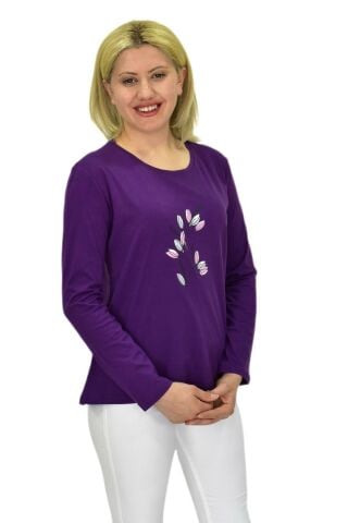 Kadın Uzun Kol Penye Tişört BGL-ST03689