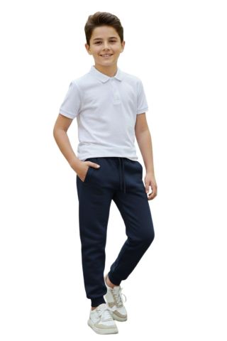 Lacivert Renk 3 İplik Manşetli Kız Erkek Çocuk Eşofman Alt BGL-ST05046