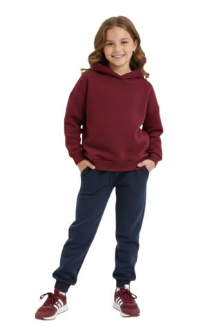 Lacivert Renk 3 İplik Manşetli Kız Erkek Çocuk Eşofman Alt BGL-ST05046