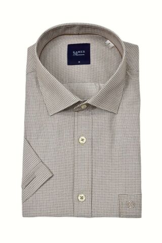 Erkek Klasik Piti Kare Kısa Kol Gömlek 9399 BGL-ST04577