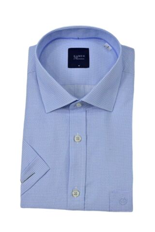 Erkek Klasik Piti Kare Kısa Kol Gömlek 9399 BGL-ST04577