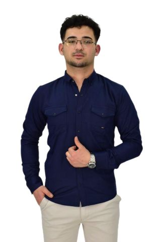 Erkek Spor Likralı Gömlek BGL-ST04343
