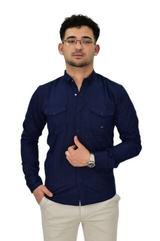 Erkek Spor Likralı Gömlek BGL-ST04343