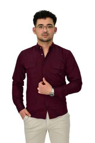 Erkek Spor Likralı Gömlek BGL-ST04343