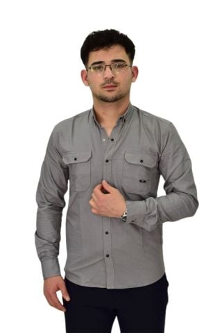 Erkek Spor Likralı Gömlek BGL-ST04343