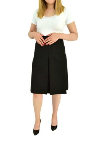 Kadın Etek Çift Pileli Siyah BGL-1245S