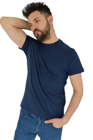 Erkek Sıfır Yaka Tişört Penye BGL-ST02799