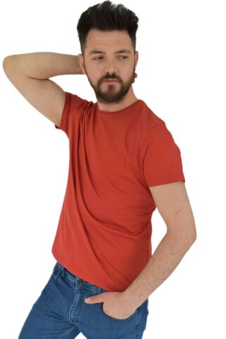 Erkek Sıfır Yaka Tişört Penye BGL-ST02799