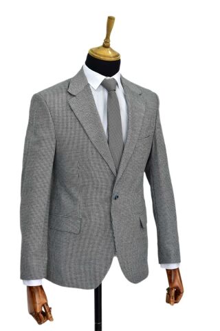 Erkek Gri Tek Spor Ceket Çift Yırtmaçlı BGL-ST03981