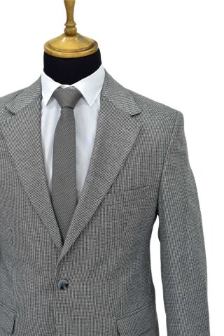 Erkek Gri Tek Spor Ceket Çift Yırtmaçlı BGL-ST03981