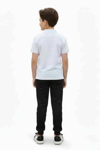 Siyah Renk 3 İplik Manşetli Kız Erkek Çocuk Eşofman Alt BGL-ST05047