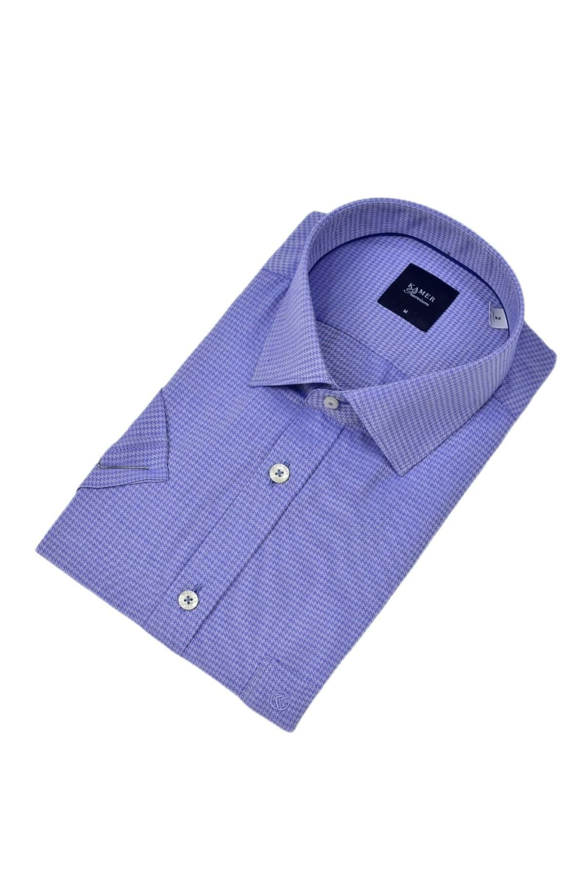 Erkek Klasik Armürlü Kısa Kol Gömlek 9406 BGL-ST04574