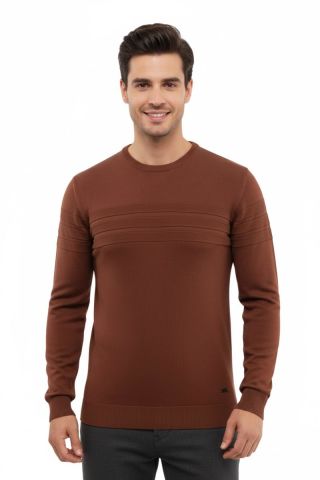 Erkek Sıfır Yaka Kazak Çelik Örgü Klasik Kalıp 5247C BGL-ST04858