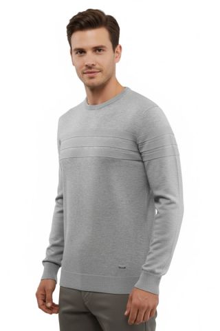 Erkek Sıfır Yaka Kazak Çelik Örgü Klasik Kalıp 5247C BGL-ST04858