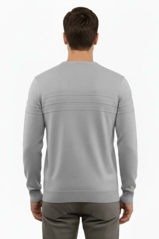 Erkek Sıfır Yaka Kazak Çelik Örgü Klasik Kalıp 5247C BGL-ST04858