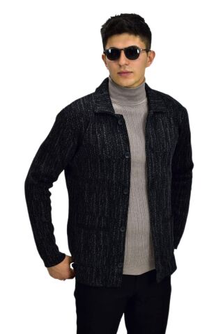 Erkek Spor Düğmeli Hırka R6420 BGL-ST03172