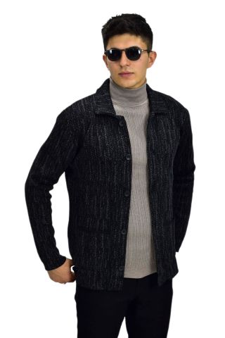 Erkek Spor Düğmeli Hırka R6420 BGL-ST03172