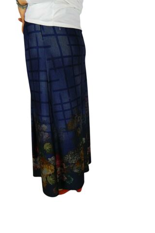 Kadın Lacivert Pileli Uzun Etek SZ16K272