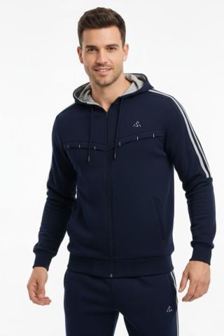 Erkek Kapüşonlu 3 İplik Eşofman Takım 3281 BGL-ST04775