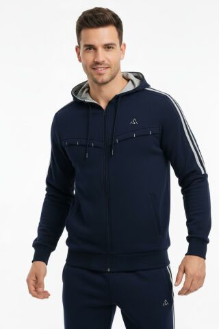 Erkek Kapüşonlu 3 İplik Eşofman Takım 3281 BGL-ST04775