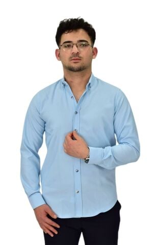 Erkek Likralı Spor Silim Fit Gömlek BGL-ST04326