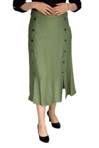 Kadın Ayrobin Etek Dügmeli RYN19737