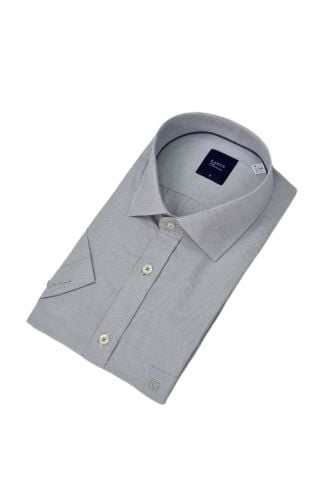 Erkek Klasik Kuşgözü Desen Kısa Kol Gömlek 9404 BGL-ST04573