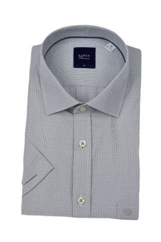 Erkek Klasik Kuşgözü Desen Kısa Kol Gömlek 9404 BGL-ST04573