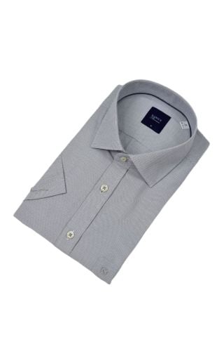 Erkek Klasik Kuşgözü Desen Kısa Kol Gömlek 9404 BGL-ST04573