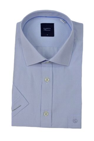 Erkek Klasik Kuşgözü Desen Kısa Kol Gömlek 9404 BGL-ST04573