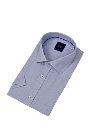 Erkek Klasik Kuşgözü Desen Kısa Kol Gömlek 9404 BGL-ST04573