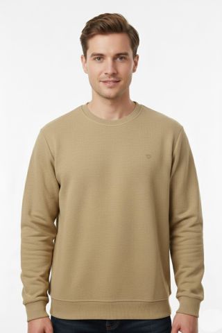 Erkek Büyük Beden Sıfır Yaka Selanik Sweatshirt BGL-ST04927