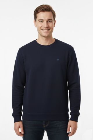 Erkek Büyük Beden Sıfır Yaka Selanik Sweatshirt BGL-ST04927
