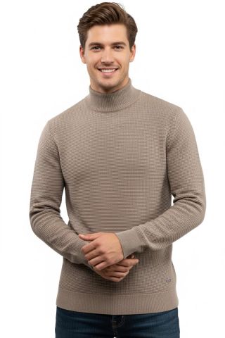 Erkek Yarım Balıkçı Kazak Triko Klasik Kalıp 5240B BGL-ST04856