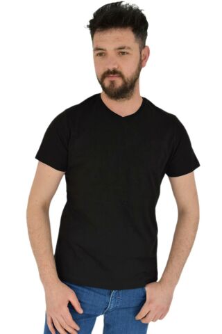 Erkek V Yaka Tişört Penye BGL-ST02801