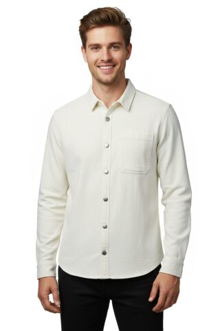 Erkek Spor Silim Fit Kanvas Tek Cepli Gömlek BGL-ST04955