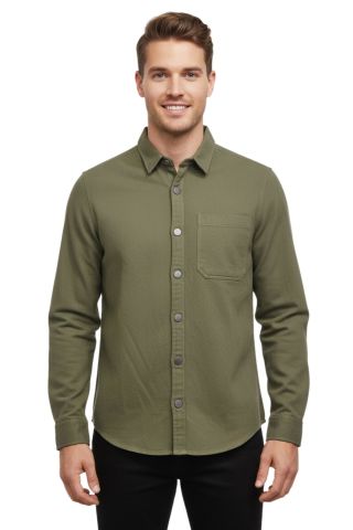 Erkek Spor Silim Fit Kanvas Tek Cepli Gömlek BGL-ST04955