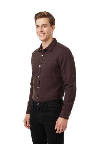 Erkek Spor Silim Fit Kanvas Tek Cepli Gömlek BGL-ST04955