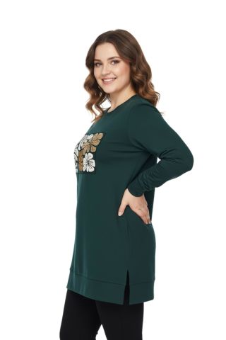 Kadın Sıfıryaka Önü Nakışlı Tunik BGL-ST05085