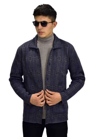 Erkek Spor Düğmeli Hırka R6430 BGL-ST03174