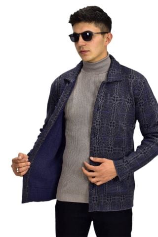 Erkek Spor Düğmeli Hırka R6430 BGL-ST03174