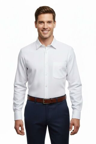 Erkek Klasik Petek Dokulu Uzun Kol Gömlek 3806 BGL-ST04816