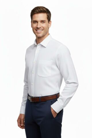 Erkek Klasik Petek Dokulu Uzun Kol Gömlek 3806 BGL-ST04816