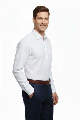 Erkek Klasik Petek Dokulu Uzun Kol Gömlek 3806 BGL-ST04816