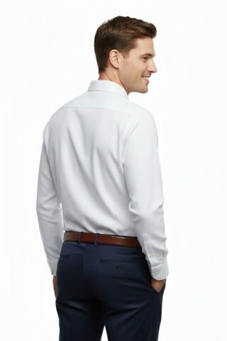 Erkek Klasik Petek Dokulu Uzun Kol Gömlek 3806 BGL-ST04816