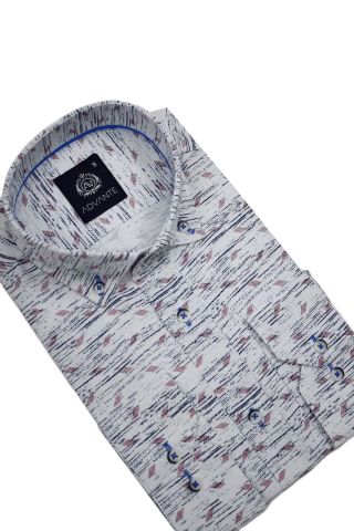 Erkek Silim Fitt Çizgili Uzun Kol Gömlek BGL-ST02982