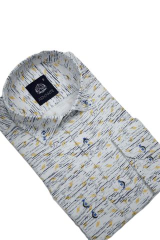 Erkek Silim Fitt Çizgili Uzun Kol Gömlek BGL-ST02982