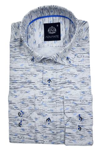 Erkek Silim Fitt Çizgili Uzun Kol Gömlek BGL-ST02982