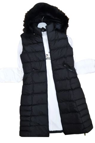 Kadın Kapüşonlu Uzun Yelek 5003 BGL-ST01646